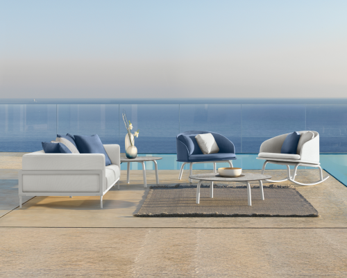 01 Talenti Cleo Soft Alu slider mobile 3 seater sofa rocking chairs armchair coffee tables