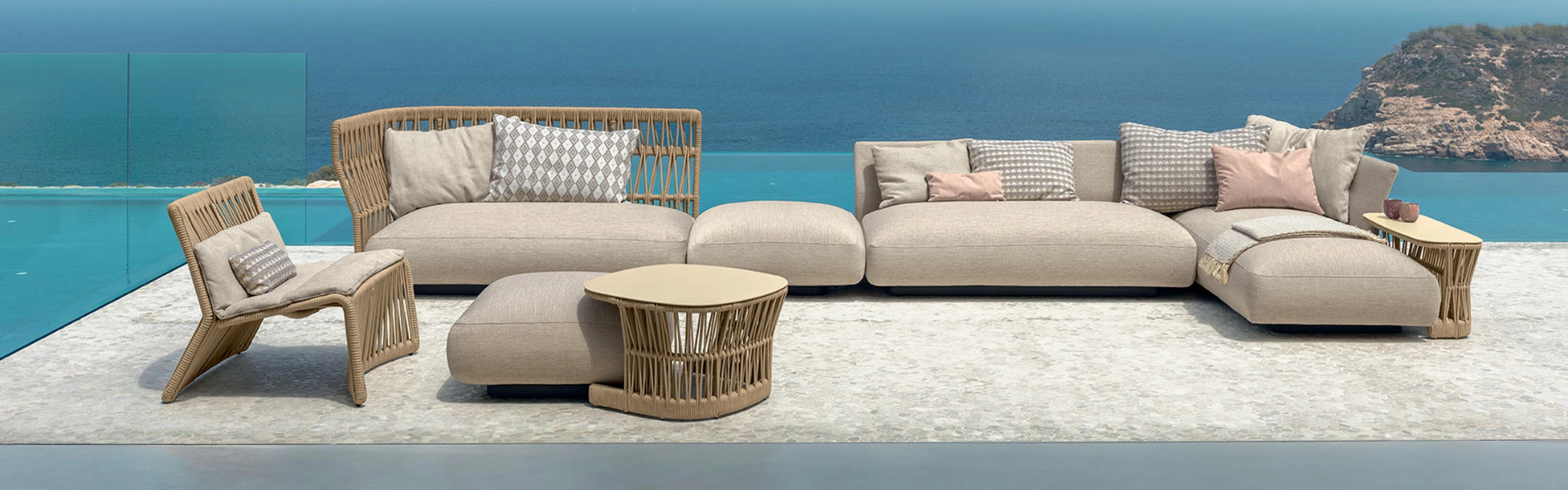 01 Talenti Cliff slider desktop modular sofa coffe table living armchair