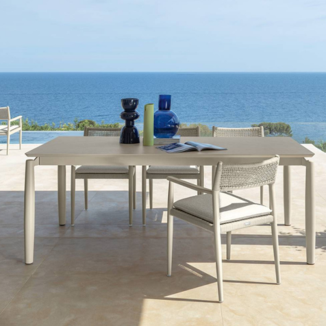 04 Talenti Dolcevita Alu Dining Chair and Extendable Dining Table 160 220×95
