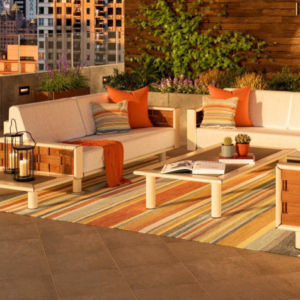 04 Tuuci Furniture Luma Two Seat Sofa with Left Plinth Table