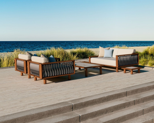 04 Tuuci Furniture slider mobile Sail seating set with coffee and Left Plinth Table