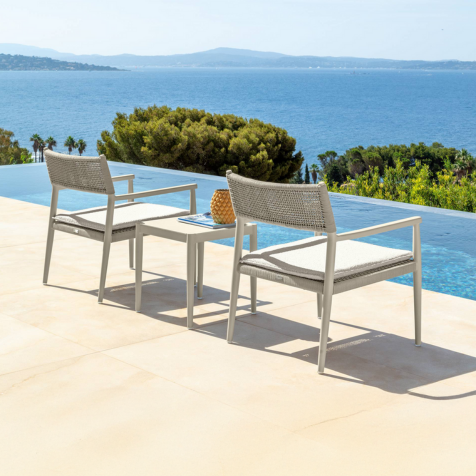 05 Talenti Dolcevita Alu Lounge Armchair and side table