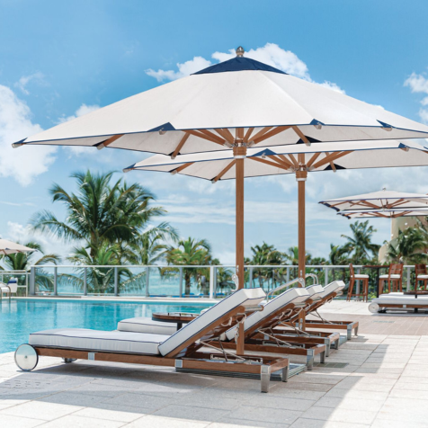 05 Tuuci Umbrellas Ocean Master Max Central Pole Nautical Teak Octagon