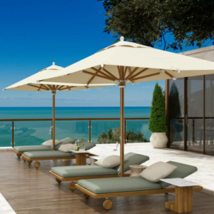 06 Tuuci Umbrellas Ocean Master Max Central Pole Northstar Nautical Teak Square