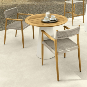 07 Talenti Dolcevita Teak D90 Round Dining Table dining armchair