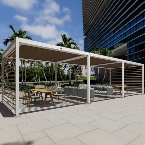 08 Tuuci Pergola Solanox M1 Plus Modular Rectangular Combined Modules triple