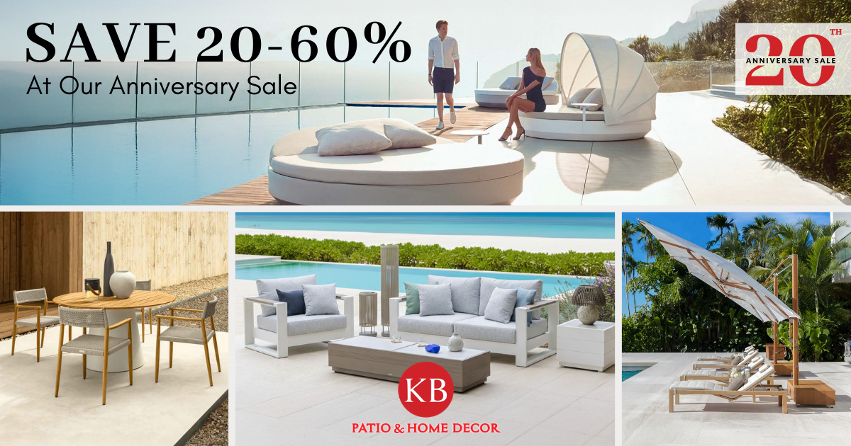 Blog KBP 26 03 20th Anniversary Sale 20 60% OFF Vondom Vela Tuuci Ocean Master Max Les Jardins Rancho Talenti Dolce vita Teak