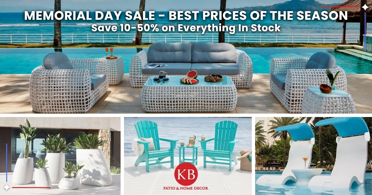 Save up to 50% at the KB Patio Memorial Day Sale! May 5- June 2nd, 2024