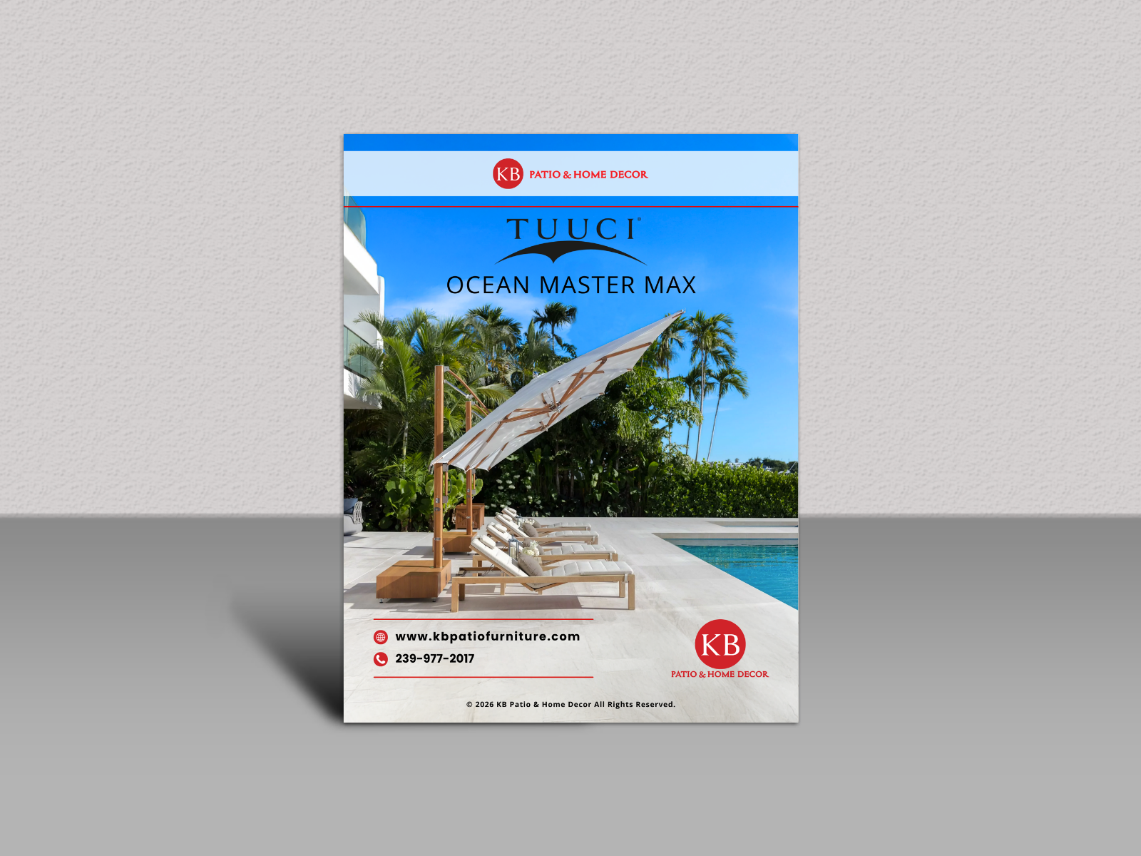 KB Patio Tuuci Flipbook Cover Umbrellas Ocean Master Max