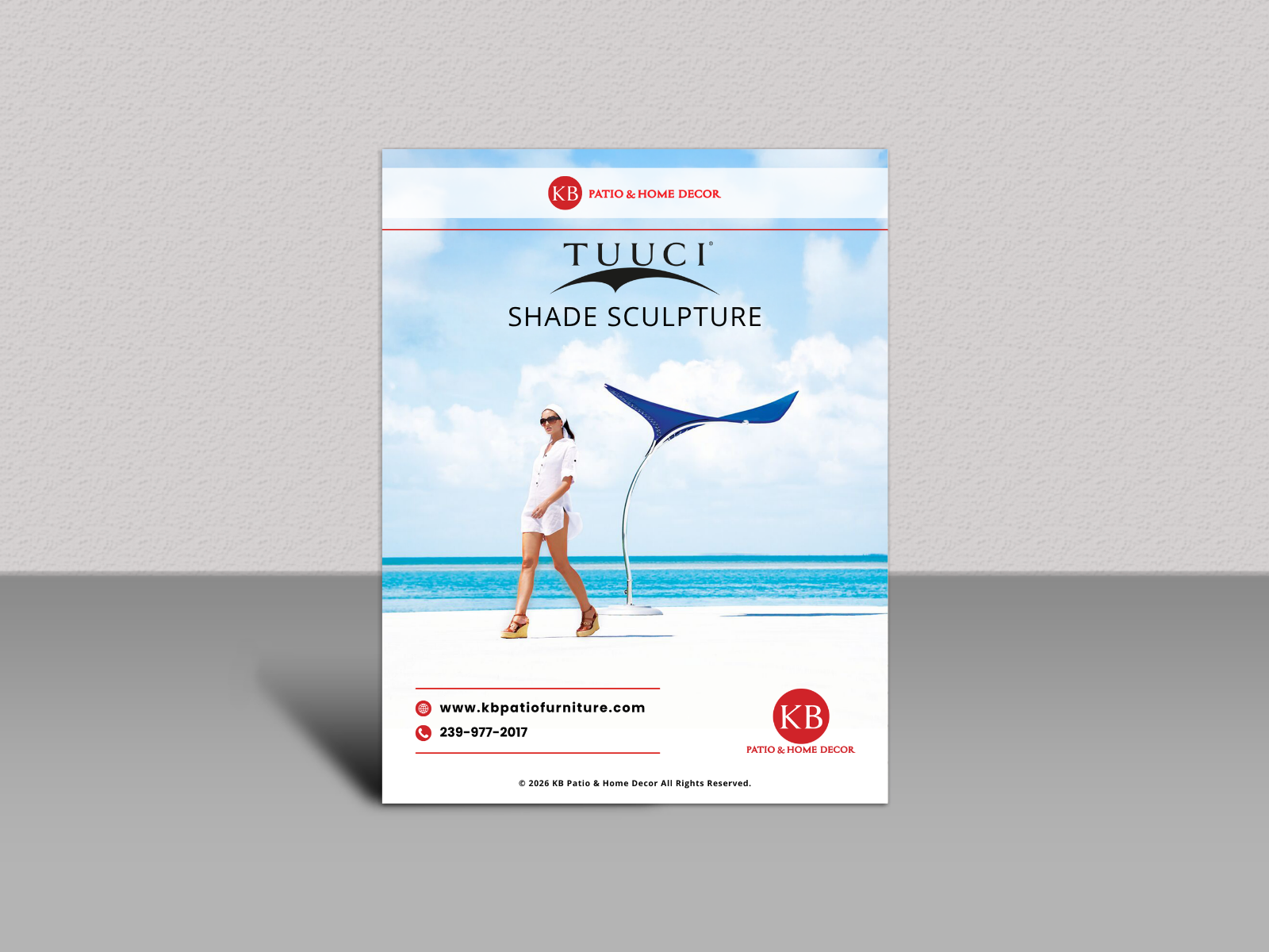 KB Patio Tuuci Flipbook Cover Umbrellas Shade Sculpture