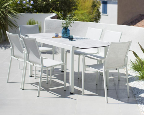 Les Jardins Ticao slider mobile 02 Extensible Table white