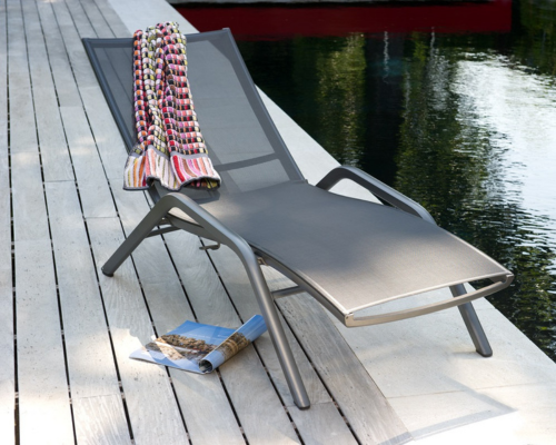 Les Jardins Yolo slider mobile 02 Chaise Lounger grey