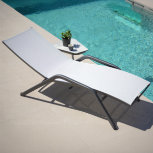 Les Jardins Yolo 03 Stackable Sunlounger SpaceGrey GrayWhite