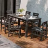 polywood modern studio 03 plaza 7 piece parsons dining set pws2131 1