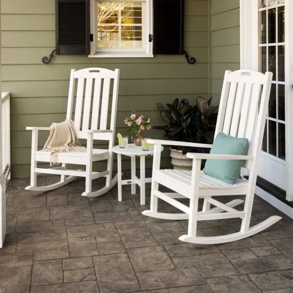 polywood porch rockers 13 nautical 3 piece porch rocking chair set pws472 1